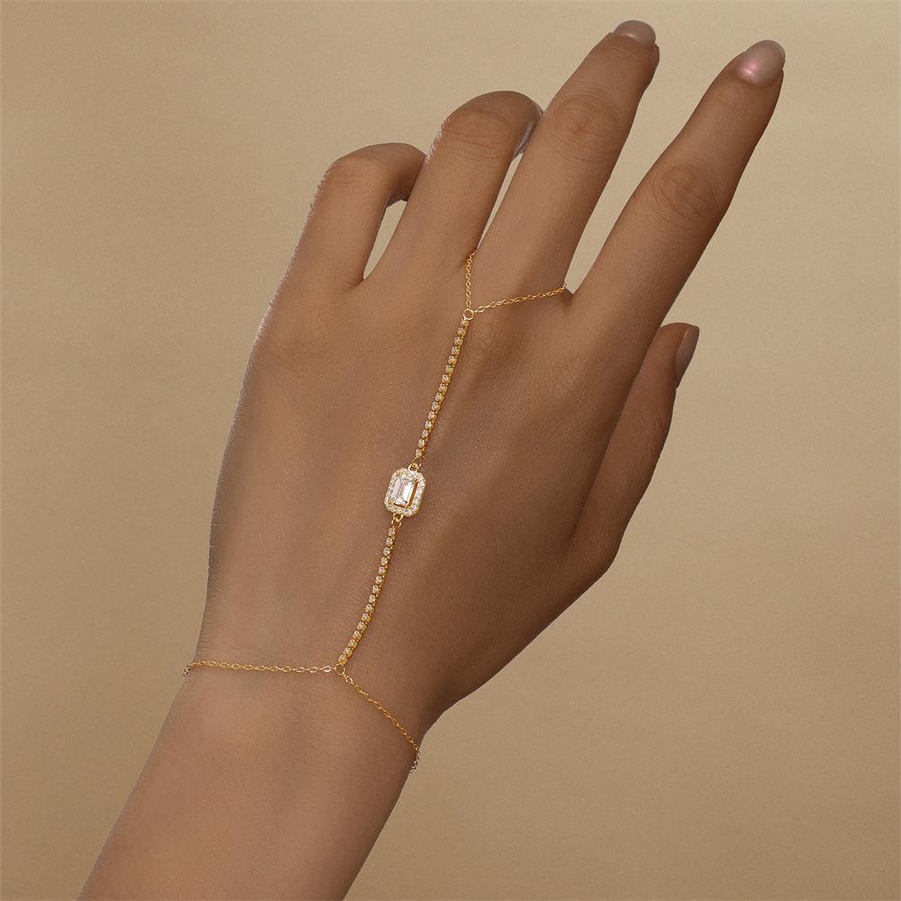 CANNER European American Style Eight-Pointed Star Zircon Bracelet S925 Silver Personality Simple Versatile Bracelet