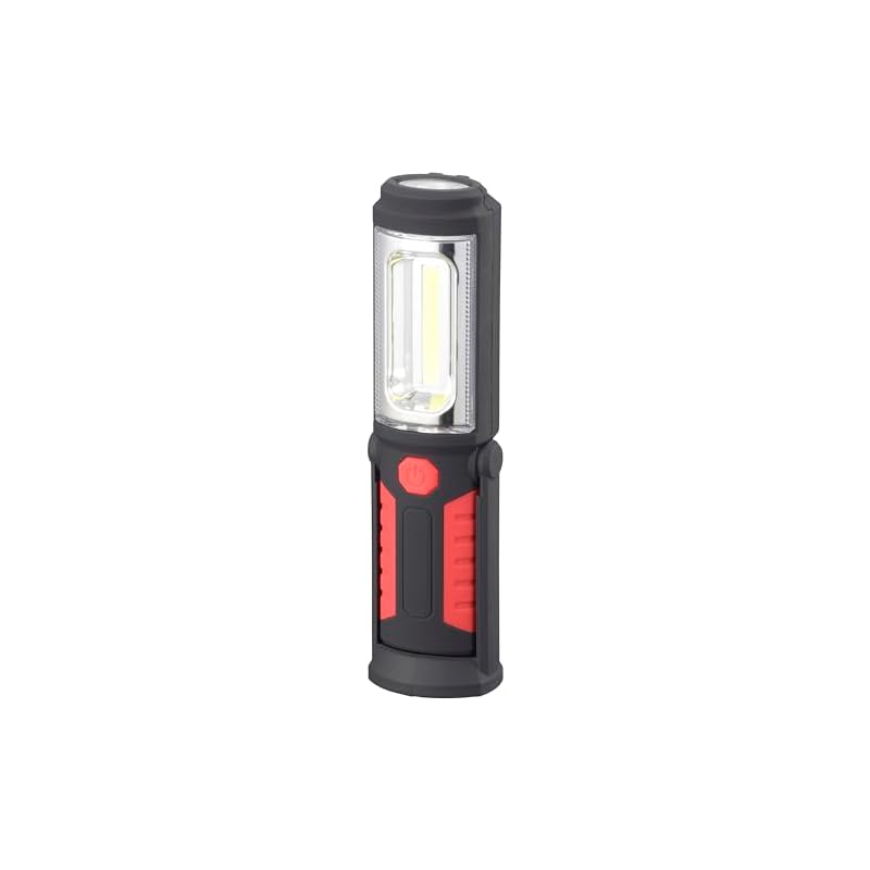 OHM Electric LED Work Light/Flashlight with Magnetic Hook, COB, Multi-purpose Work Light, 200 Lumens, Daylight White, Battery Operated, SL-W200R6C
