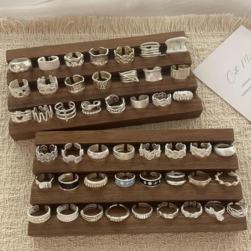 Xiaohongshu S925 Sterling Silver Summer Ring: Women's High-End Niche Light Luxury, Non-Fading Silver Jewelry