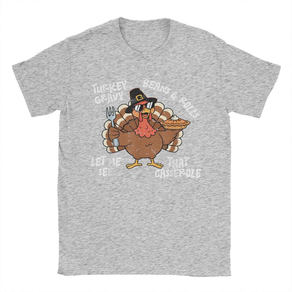 Turkey Gravy Beans and Rolls Casserole Funny Thanksgiving  T-Shirt Couple T-Shirts Breathable Tees Cheap Oversize Clothing