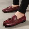 Scarpe da Uomo alla Moda in Vera Pelle Business Mocassini con Motivo Coccodrillo Mocassini alla Moda Scarpe Piatte da Uomo per Guidare Comode Slip-On Scarpe Casual da Uomo