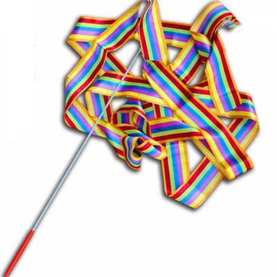 4m13.12ft Taneční stuhy Gymnastické stuhy Streamery Tančící streamery Hůlky pro děti Barevné