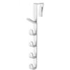 Good-24 PCS Multifunctional Fivesegment Hook As Shown Plastic Door Free Punching Seamless Hook Clothes Rack Organization