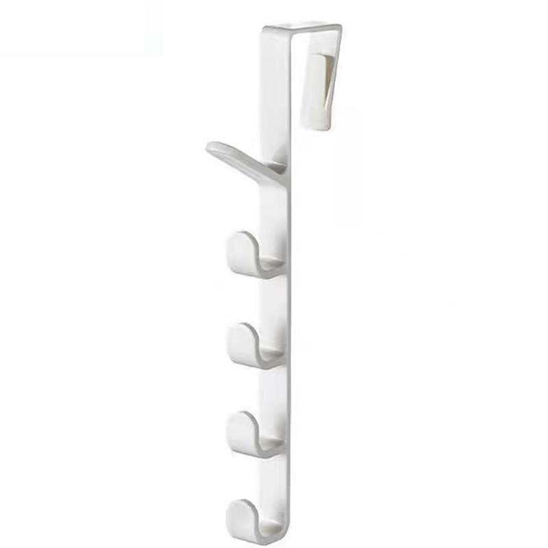Good-24 PCS Multifunctional Fivesegment Hook As Shown Plastic Door Free Punching Seamless Hook Clothes Rack Organization