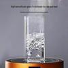 Korean-Style Square Glass Water Cup with Lid – Transparent, Simple, Flat Bottom, Heat-Resistant, Elegant Design for Women