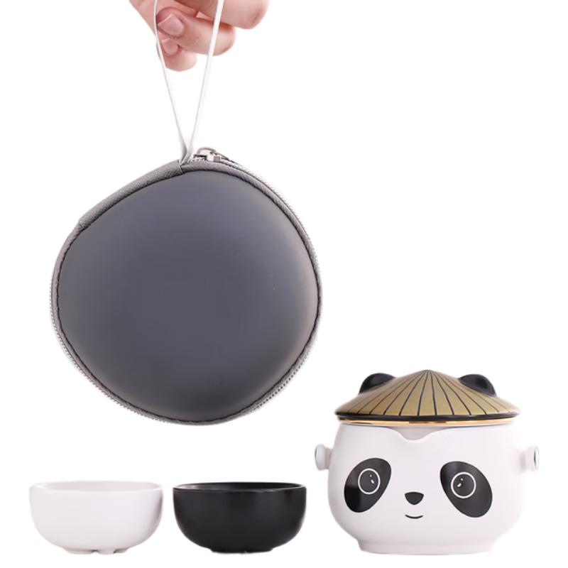 Panda Portable Ceramic Travel Tea Set