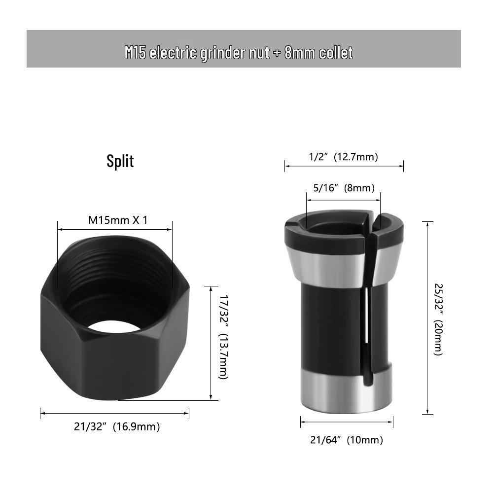 M15 Collet Nut for Woodworking Router Bit