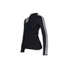 Y-3 Ss22 Striped Letter Logo Fitted Long Sleeve Knit Top Women Tops Black HG8539