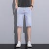 New Summer Men's Denim Cropped Pants Casual Shorts High Waist Mid-trousers