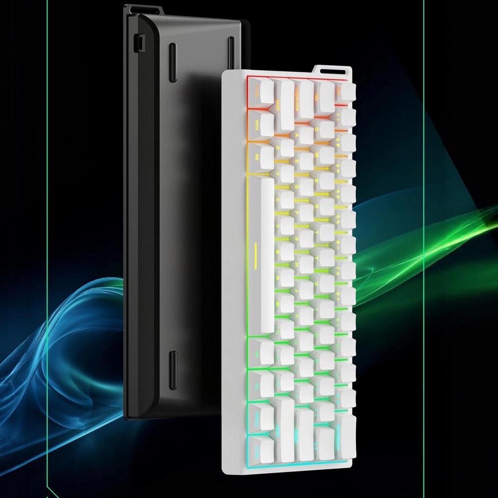 Aluminum Alloy Wired Mechanical Gaming Keyboard with Magnetic Axis and Customizable RGB Lighting