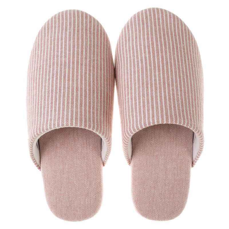 Mode Japansk Stil Tysta Tofflor Kvinnor Män Hem Bomullstofflor Andningsbart Tyg Par Vår Sommarskor Mockasula Damtofflor