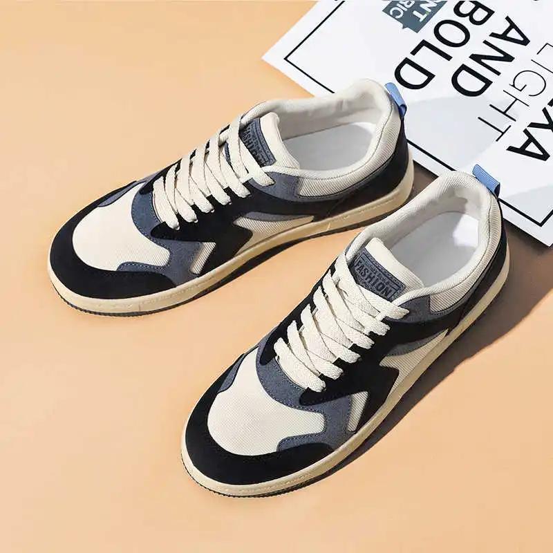 Height Up Round Toe White Sneakers Men's Woven Skateboard Shoes Mens Traners For Men Sport Vietnam Fit Low Prices Premium