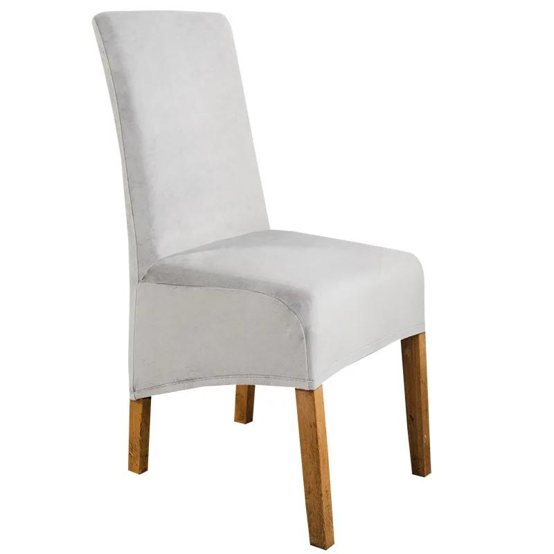 XL Size Chair Cover Big Size Velvet Fox Fabric Long Back Europe Style Seat Chair Covers for Restaurant Hotel Party Banquet