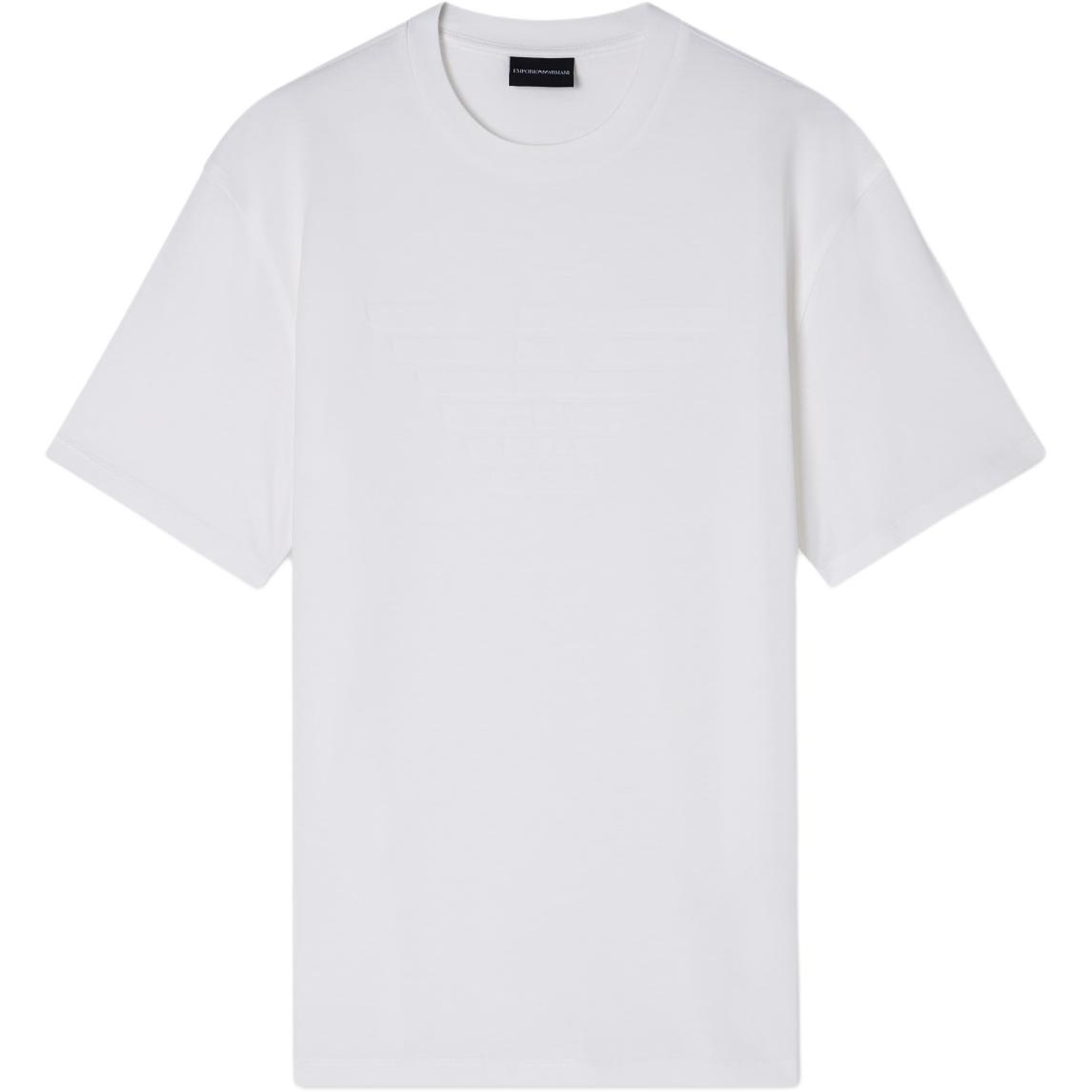 

Emporio Armani Essentials Series Monochrome Logo Insert Knit Short Sleeve T-Shirt Men Tops EM004593-AF10762-F0200 XXL