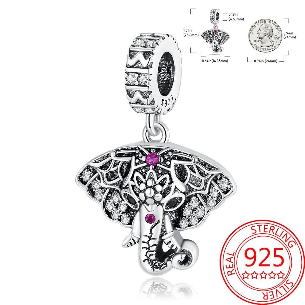 Creative copper Large Ear Flower Fang Elephant Charm Compatible With Bracelets Necklaces Womens Pet Party Jewellery Accessories