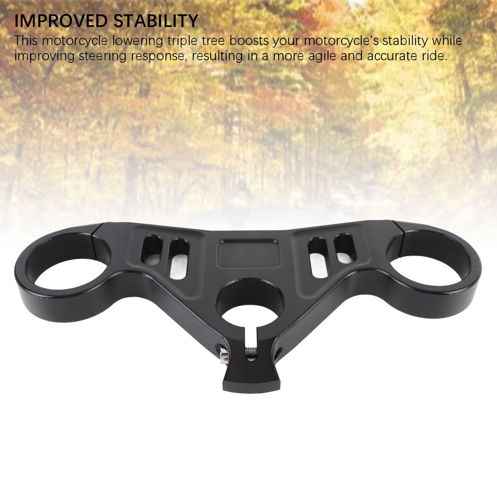 Motorcycle Lowering Triple Tree Front End Upper Top Clamp CNC 6063 Aluminum Alloy for Panigale V2 2020 To 2024