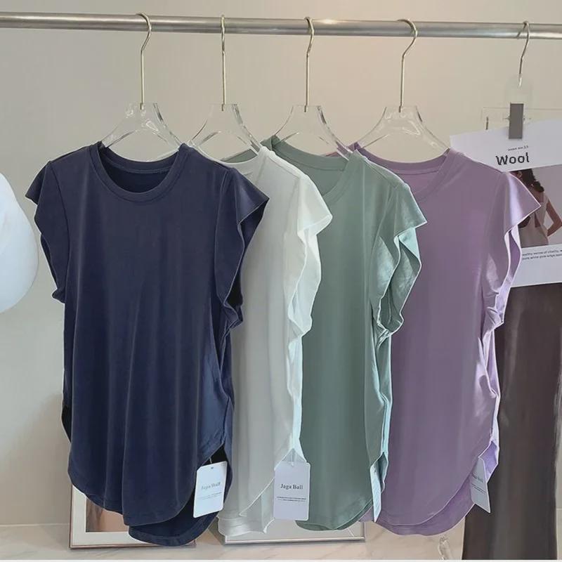 Women's Summer Short Sleeve Nude Yoga & Pilates Top