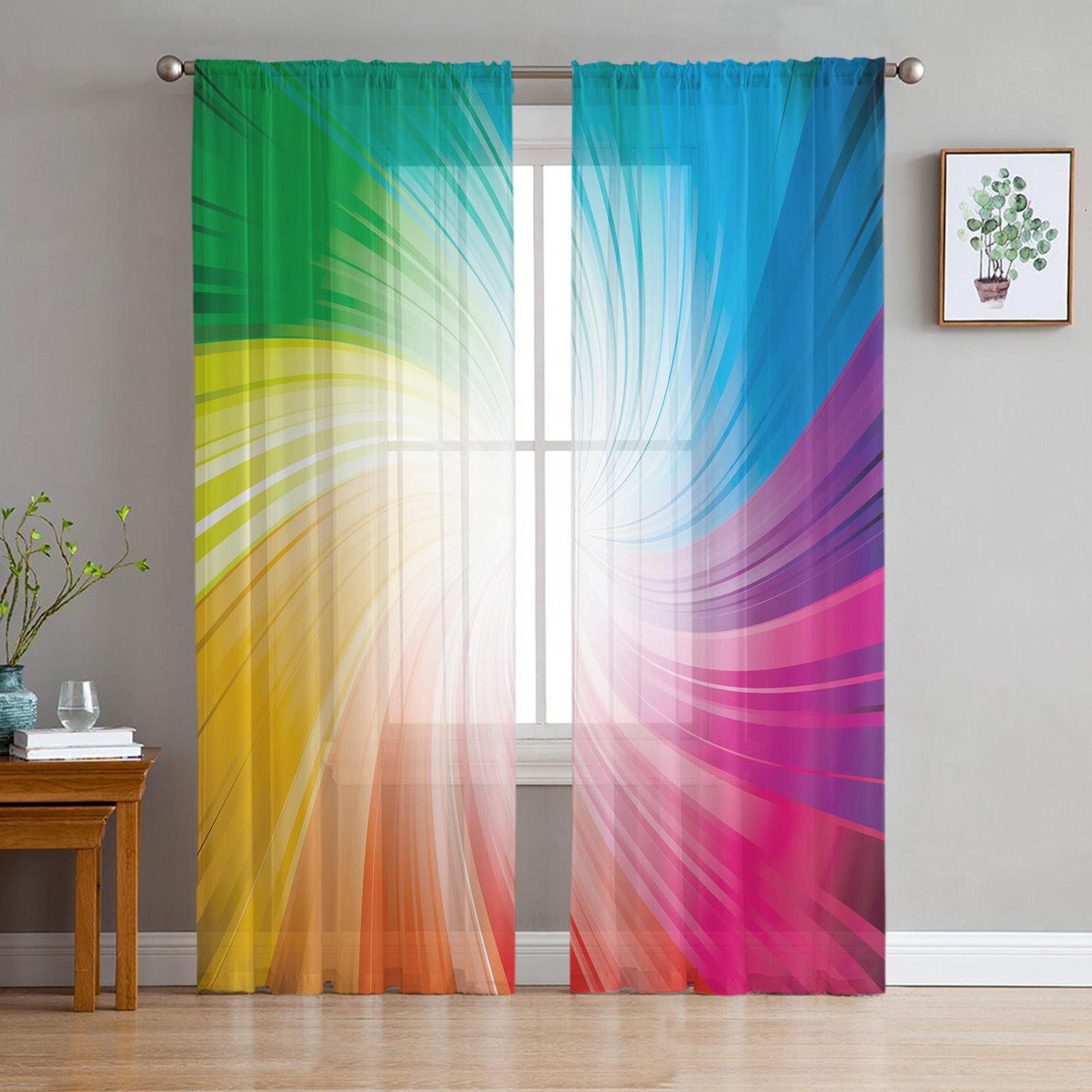 Прозрачные шторы для спальни — фото 12