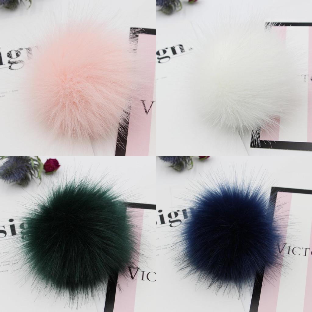 Luxurious Faux Raccoon Fur Pom Poms Ball For Elegant Knitted Beanie Hats Accessories