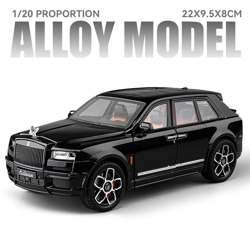 

1:20 Rolls Royce Cullinan Black Badge SUV Alloy Die Cast Toy Car Model Sound and Light Children s Toy Collectibles Birthday gift чорний