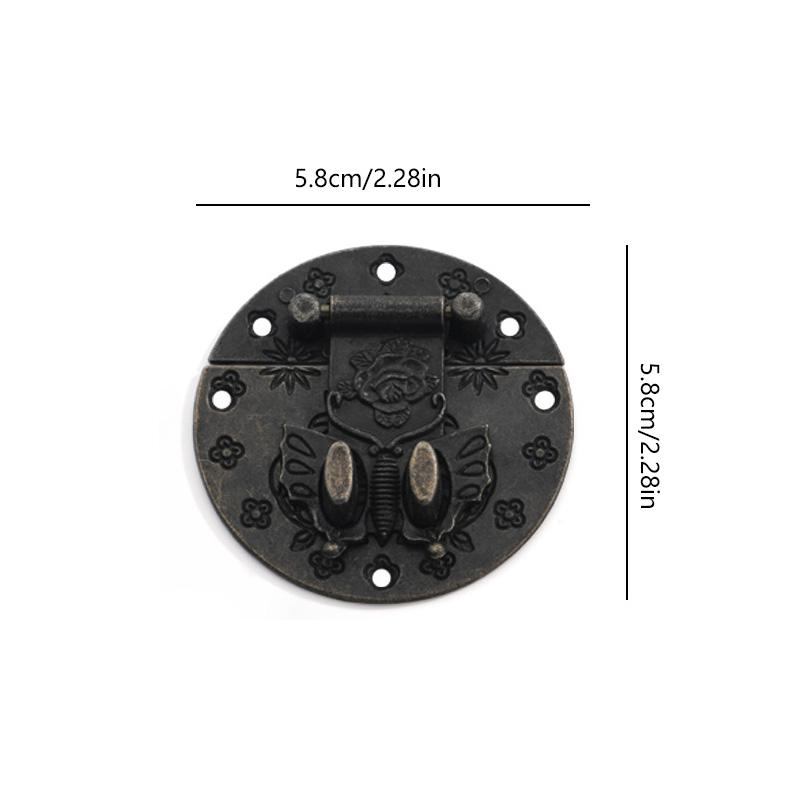 Vintage Butterfly Lock Antique Bronze Hasp Latch Upscale Jewelry Wooden Box Cabinet Lock Case Decorative Hardware Accessory
