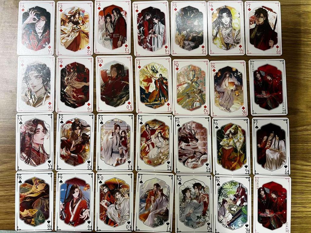 Anime Heaven Officials Blessing Xie Lian Cosplay Board Game Cards Hardcover Poker Toy Gift With Box