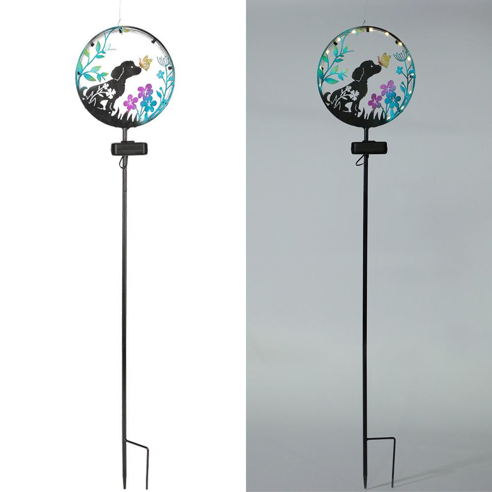 Rainproof Solar Wrought Iron Decorative Garden Light