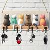Crochet Porte-Clés Chat en Bois Chats Mignons Organisateur de Clés Crochet Porte-Clés Silhouette de Chat Drôle pour la Maison
