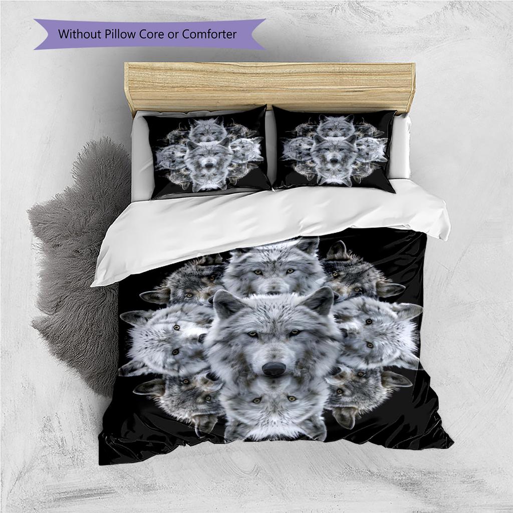 Cartoon Pattern Bedding Quilt Set Quilt Cover Pillowcase Home Decoration Birthday Gift (1 * Duvet Cover + 2 * Pillowcase, Without Core)