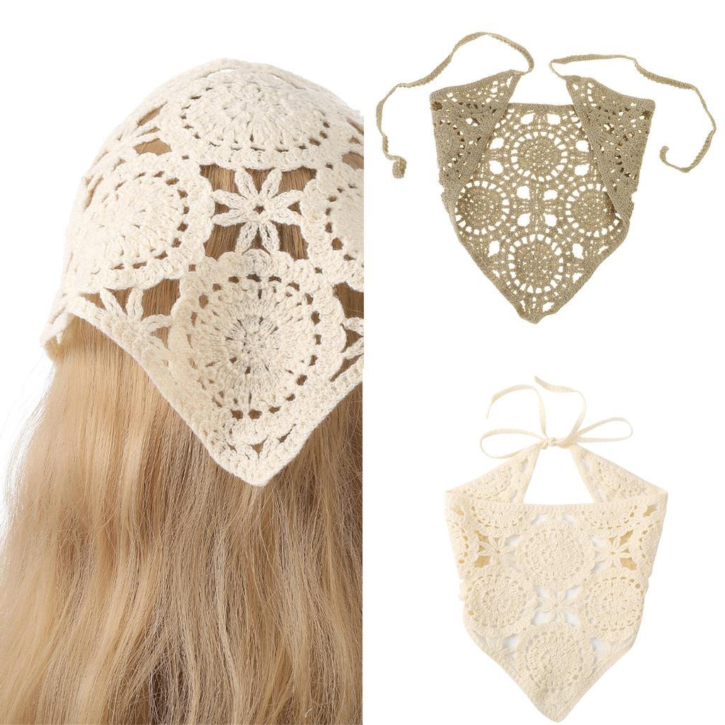 Eye Catching Knitted Hair Bands with Floral Pattern for Women Fashionable Headscarf Hair Accesories for Everyday Wear