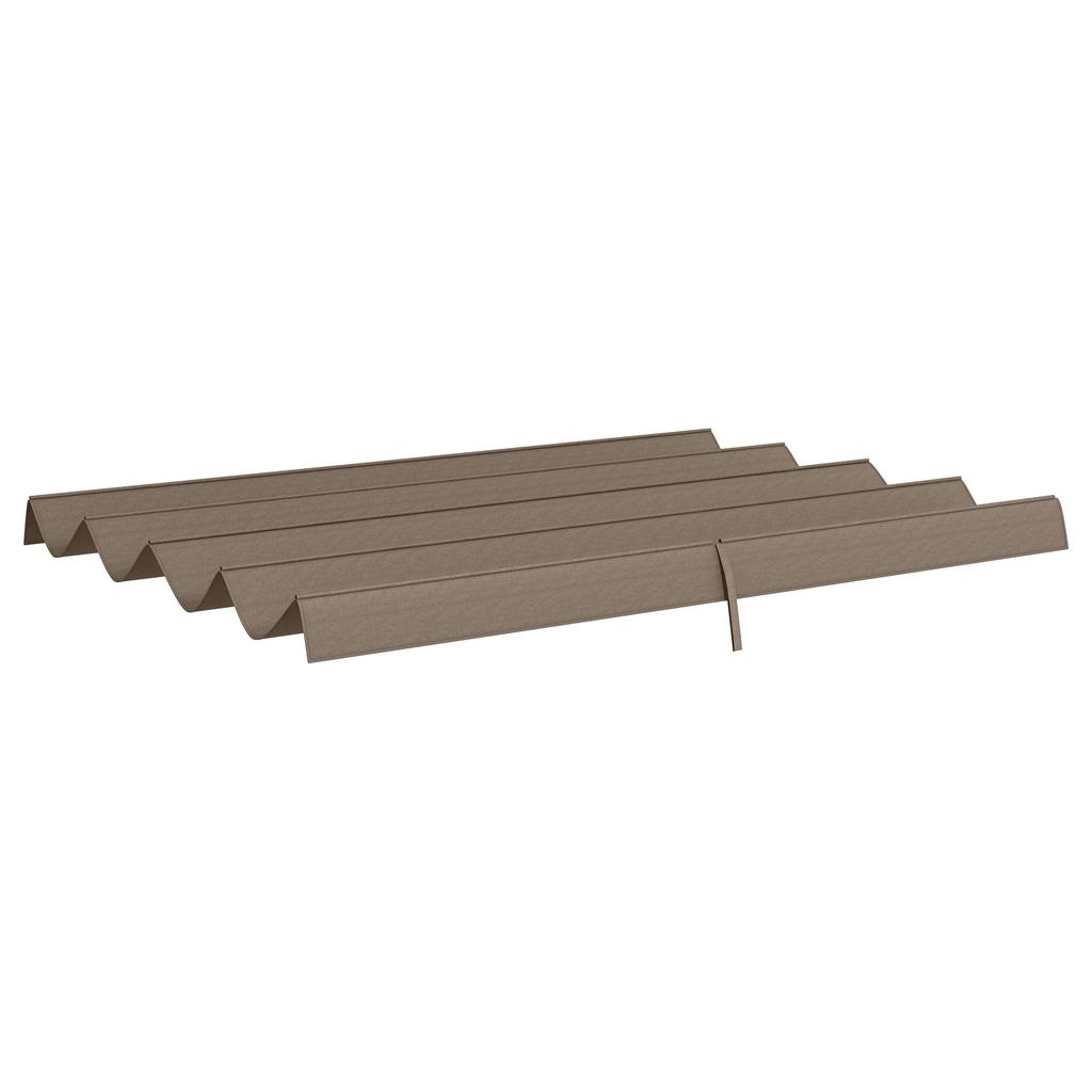 Pergola Cover Roof, 2.86 X 2.45 M Retractable Sun Shade Top for 3 X 2m Pergola Frame, UV30+ Protected, Coffee