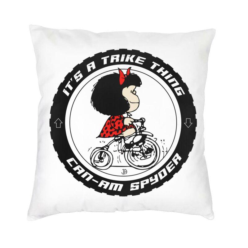 Humor Manga Mafalda Cushion Cover Sofa Home Decorative Quino Argentina Cartoon Square Throw Pillow Cover 40x40