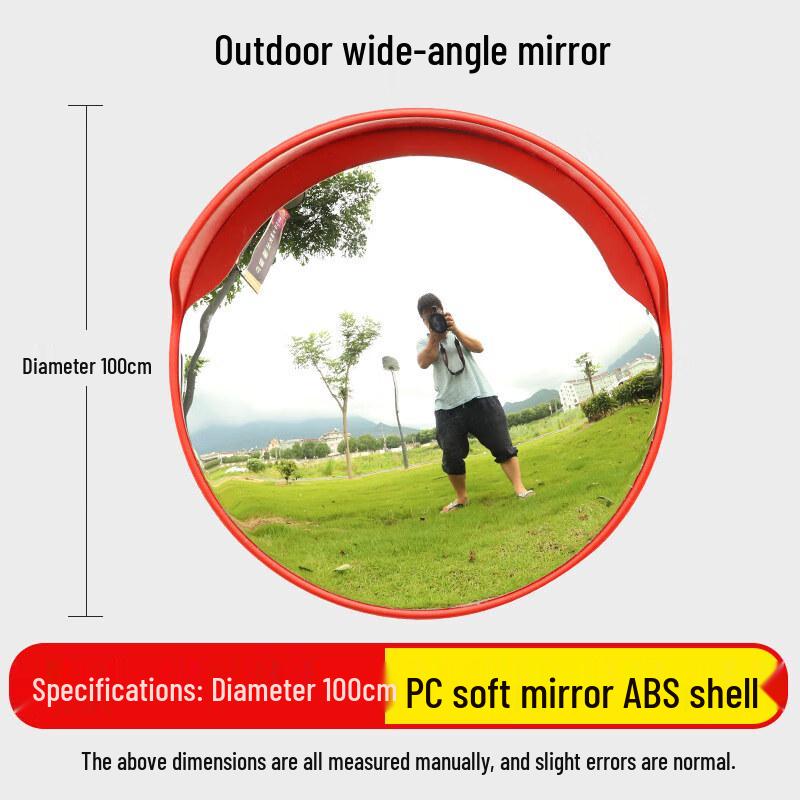 Wide-Angle Convex Traffic Safety Mirror