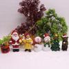 Santa Claus and Snowman Figurines with Christmas Ornaments, Brown Bear Gift Bag & Micro Landscape Pendant
