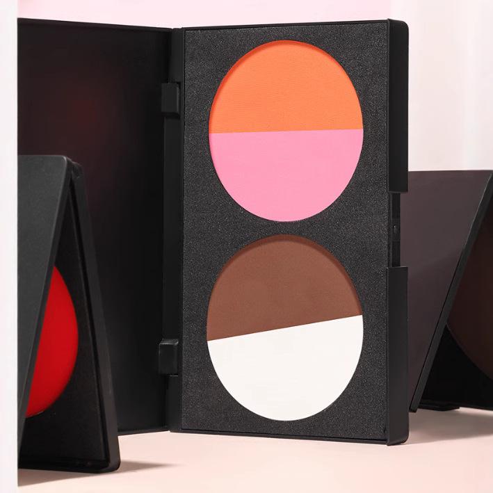 Two-Tone Matte Contouring & Shadow Palette: Professional 4-Color Makeup for Artists & Training Studios