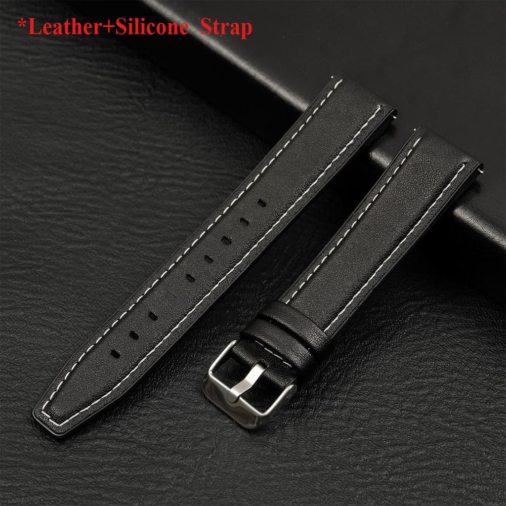 20mm 22mm Leather Strap for Samsung Galaxy Watch 7 6 5 4 40 44mm Gear Band Vintage Bracelet for Xiaomi Redmi Watch 5 Lite/Active