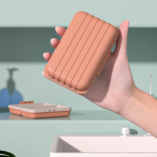 Soap Portable Bar Holder with Cover 2Pcs Travel Soap Container with Filter Hole