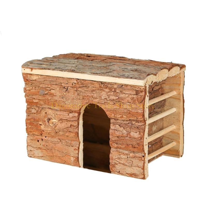 QX2E Hamster Shelter House for Small Animal Hideaways House Cabin Hideouts Habitat Cage Decors for Squirrels Chinchillas