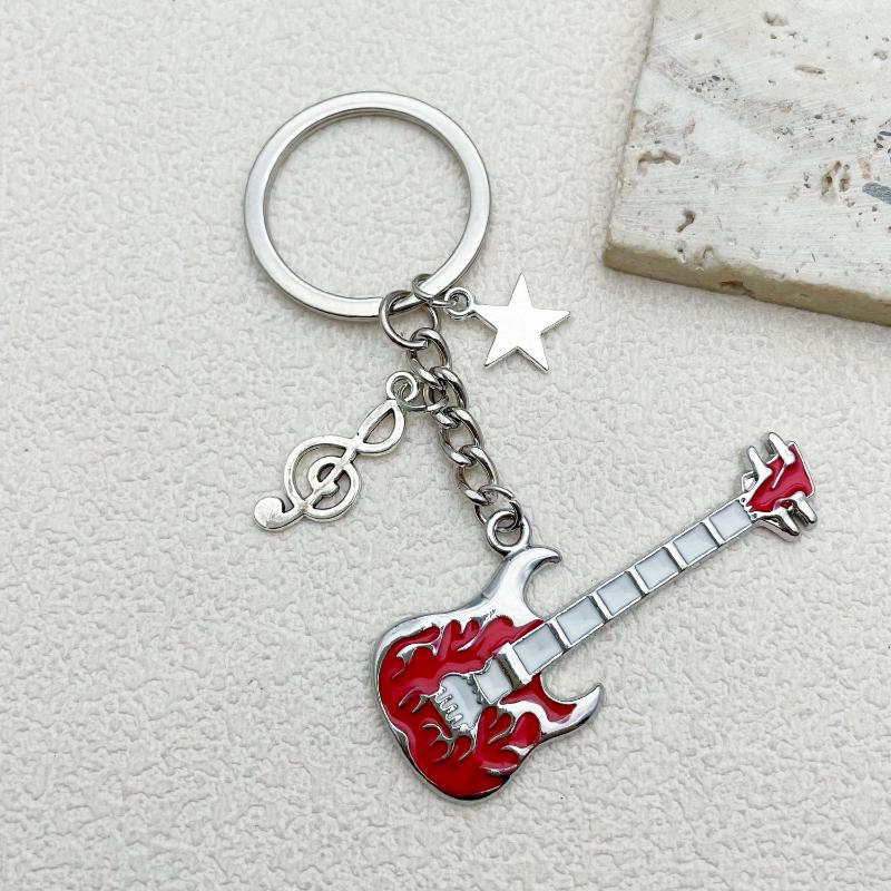 Hiphop Rocková Kytara Klíčenka Cool Módní Punk Harajuku Hudební Klíčenka Přívěsek na Tašku