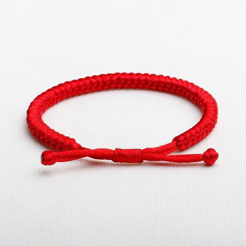 Changbaosen Handgewebte Rote Seil Vajra-Knoten Armbänder, 30er-Pack