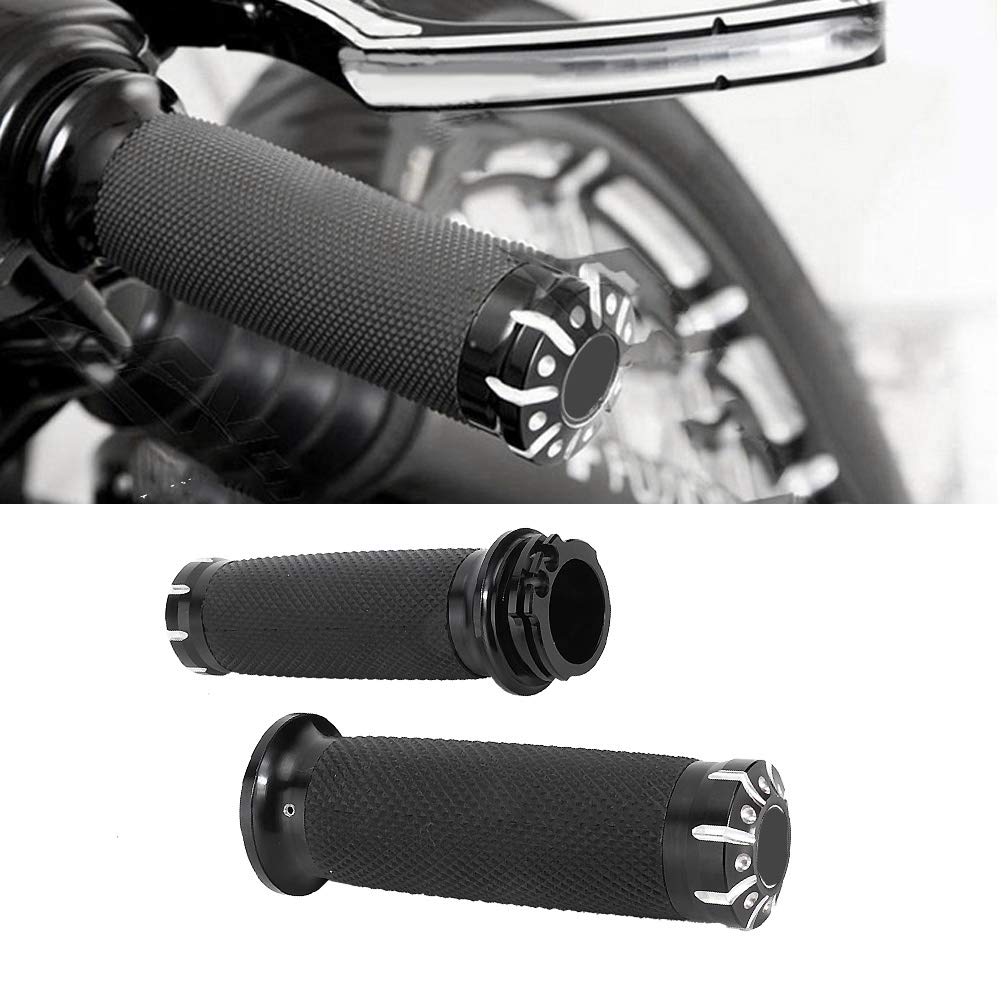 Motorcycle Handlebar Grips, Bike Handlebar Grips, 1.0 inches (25 mm), 2 Pcs/Set, Aluminum Alloy