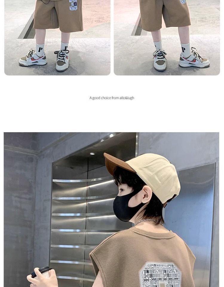 Boys' 2024 Cool Summer Sleeveless Vest Suits - Stylish Street Sportswear for Kids