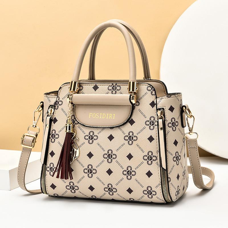 

2023 New Style Women s Handbag Large Capacity Shoulder Bag Fashion Street Trend Pu Material Mom Bag хакі