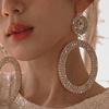 2023 Stylish European and American Full Diamond Earrings: Bold, Face-Slimming, Eye-Catching Earrings for Dresses
