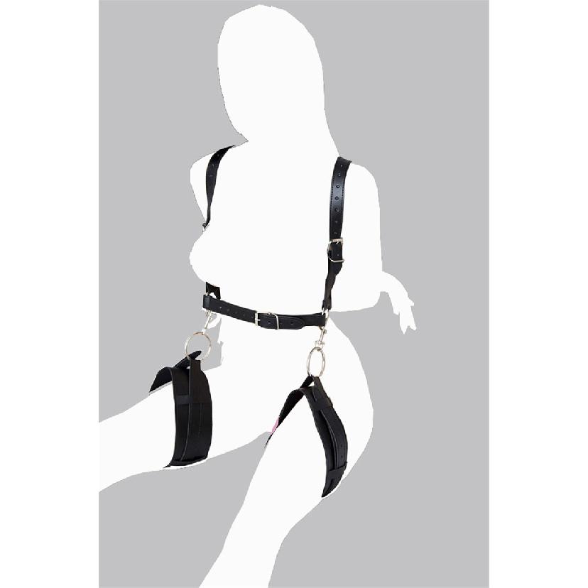 BDSM Bondage Set Open Leg Splitter Hogtie Legcuffs Real Leather Sex Toys For Women Belt