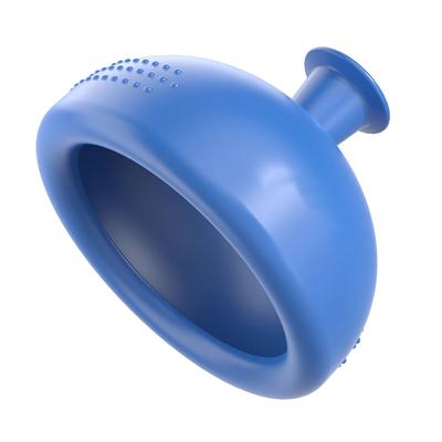 Schleimlöser Tasse Massagefunktion Ergonomisches Silikon Tragbare Handflächen-Sputumtasse für ältere Menschen Blau