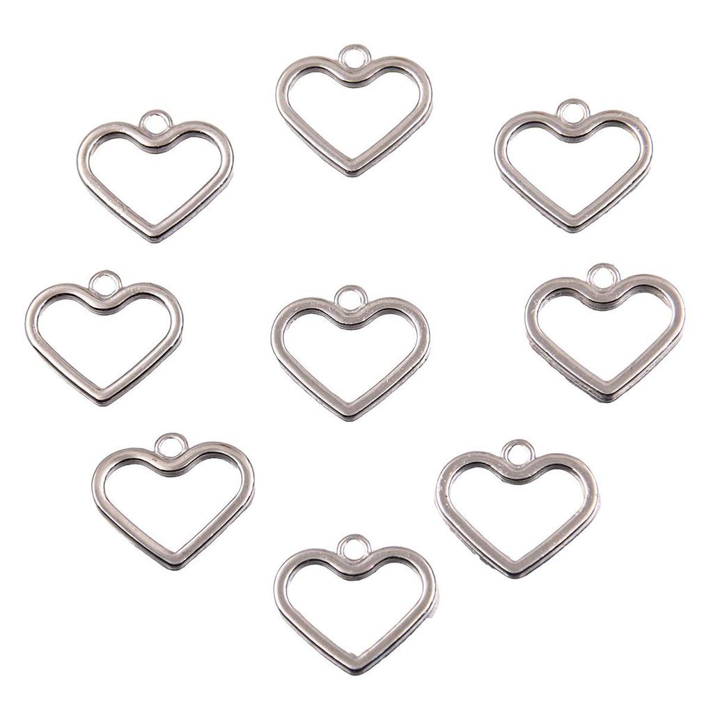Vintage Silver Heart Pendant with 'Love' Letters - Creative Handmade Jewelry Accessory