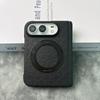 IPhone 18 Duo Foldable Phone Case With 360 Rotating Stand Magnetic Mid-Hinge Full-Body Leather Cover Anti-Drop Protection