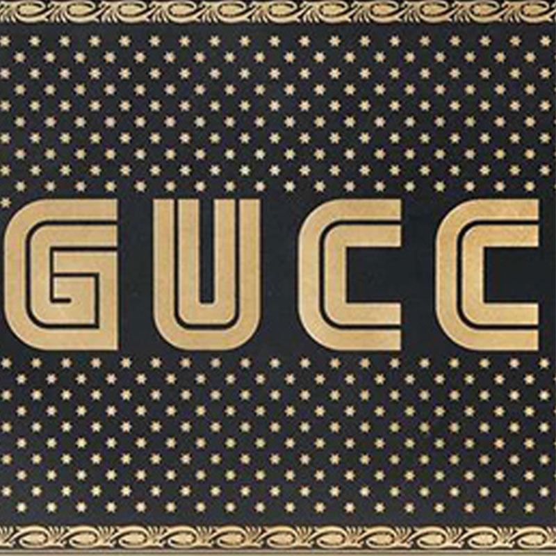 Gucci Guccy Star Print Leather Clutch Wallet Men and Women Same Style Couple Style Black # Trendy Cool Recommendation #