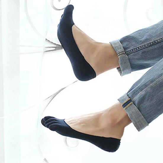 1 Pair Split Toe Socks Comfortable Breathable Cotton Anti-slip Low Cut Socks for Camping